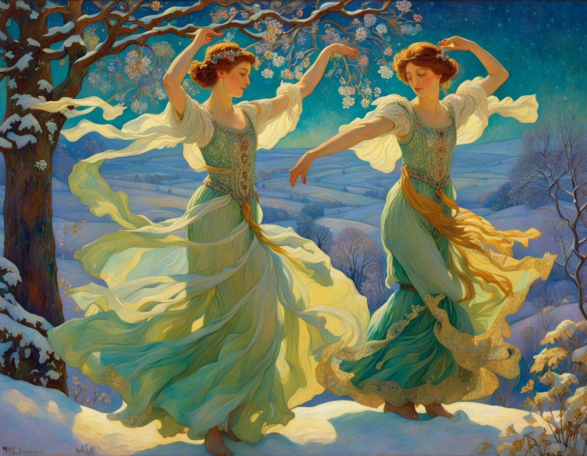 Snowflake Dance: Stained Glass Art