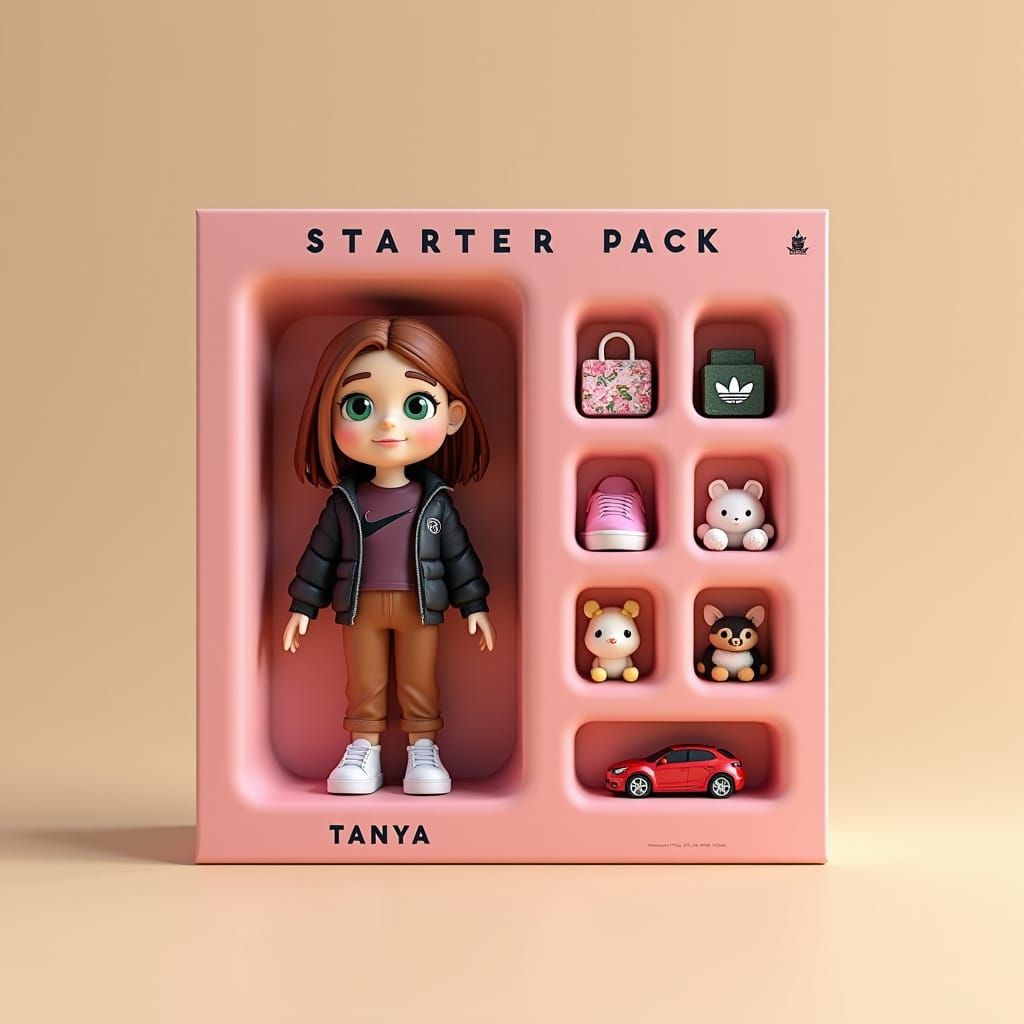 Stylized Collectible Figurine Box Art in Modern Packaging St...