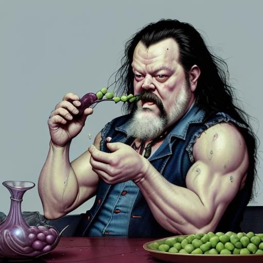 Hypermuscular Orson Welles: a Musclepunk Psychedelic Vision