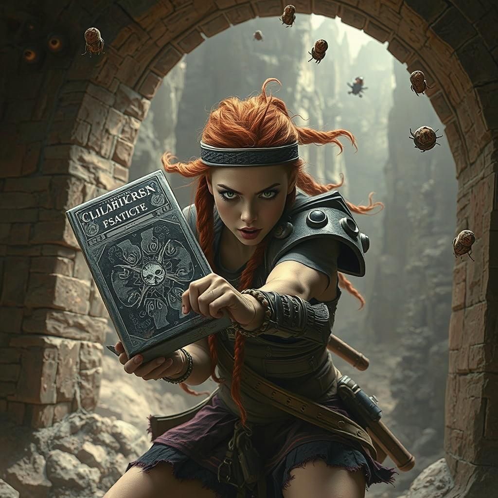 Ominous Landscape with Figure in Surreal Style