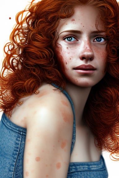 Auburn Beauty: Detailed Portrait in 8K Resolution