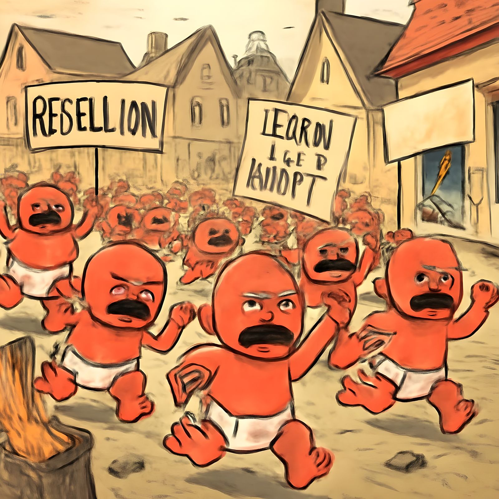 Rebel Baby Mob Causes Diaper Havoc