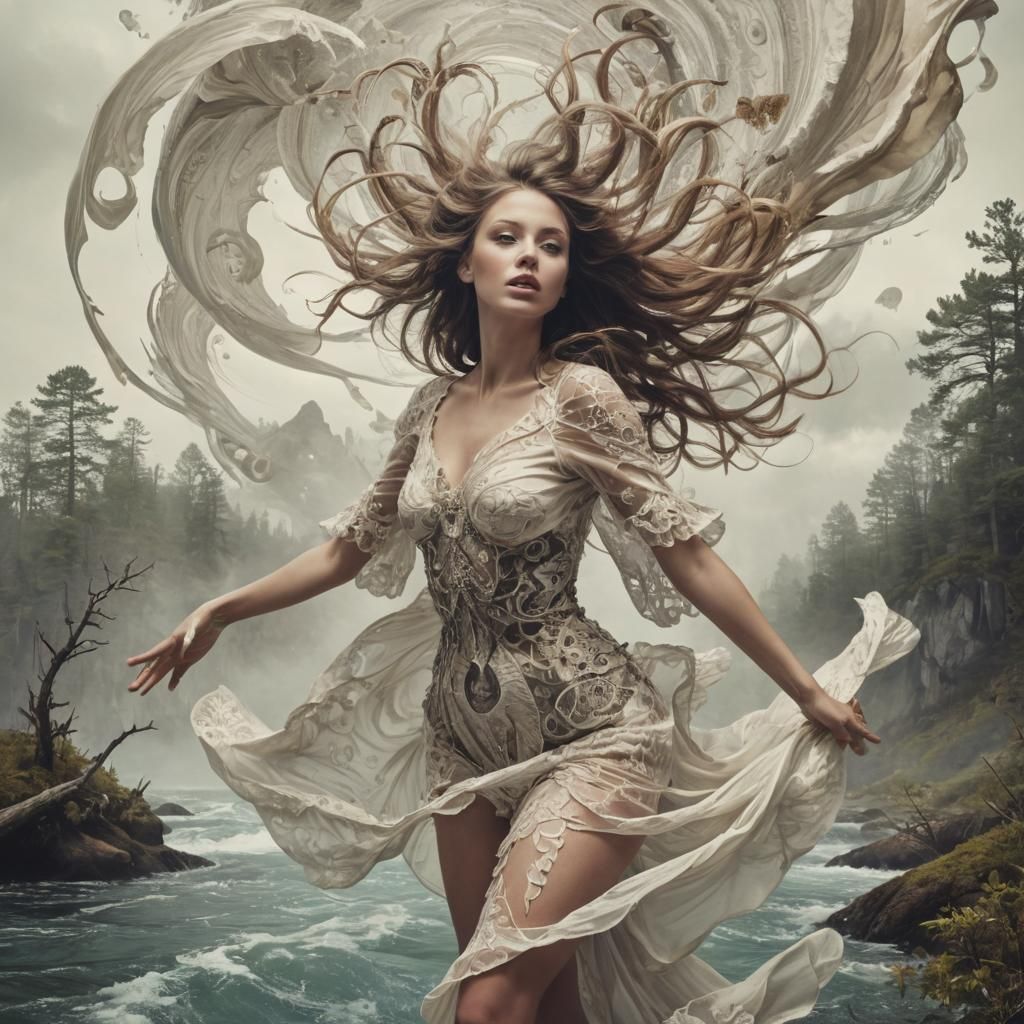 Whirling Wilderness: A Surreal Natural Landscape