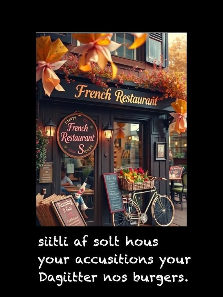 French Restaurant Advertisement