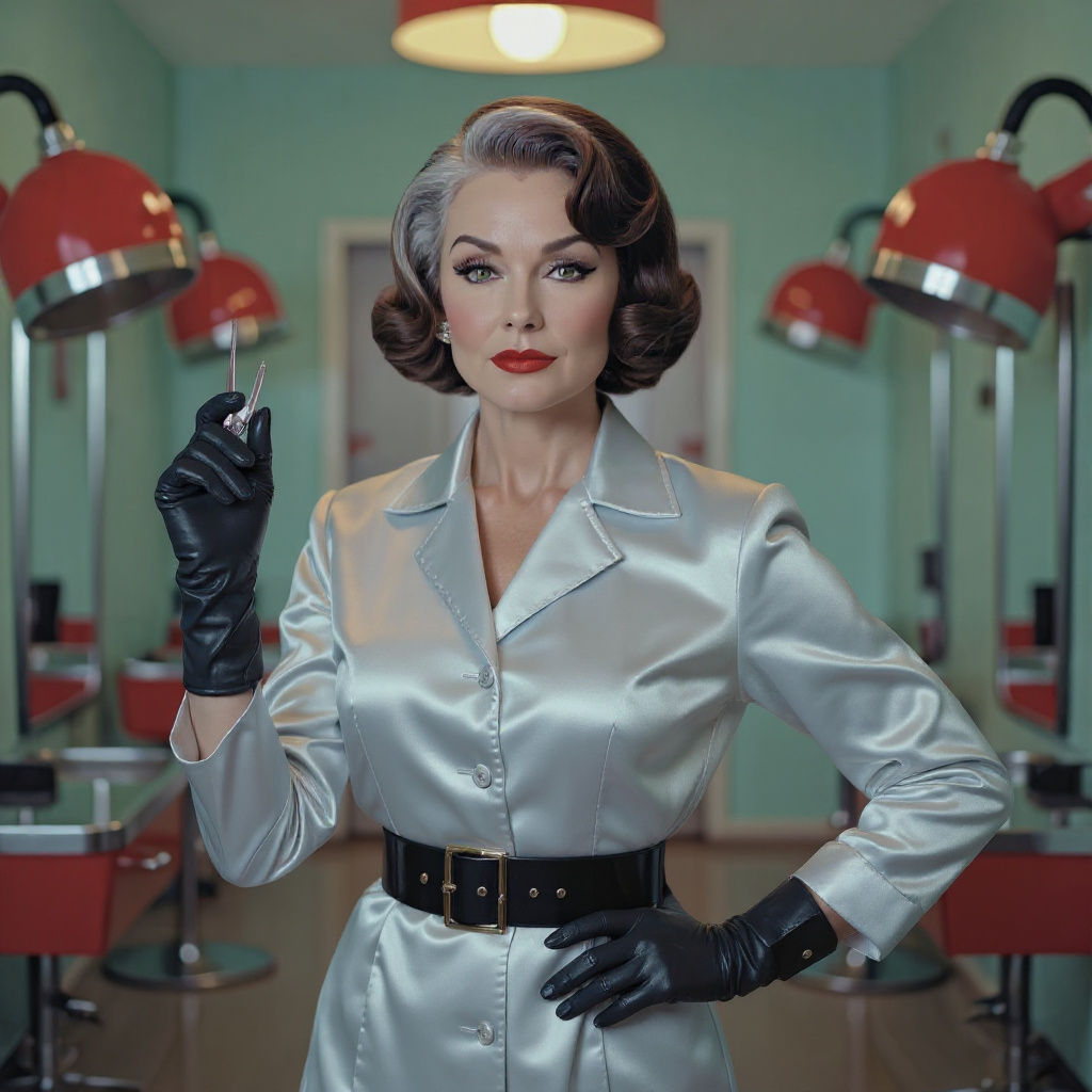 Retro Salon: Actress as Silver Salon Stylist