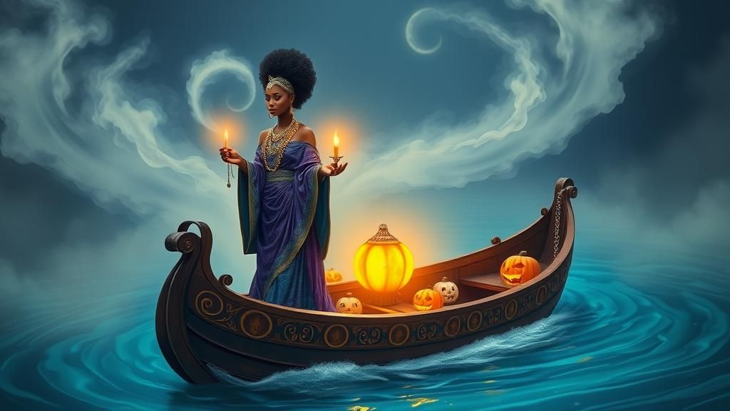 Mystical River Journey with Lantern Jack O'Lanterns