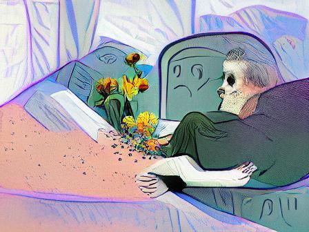Skull and Flowers: Memento Mori Still Life