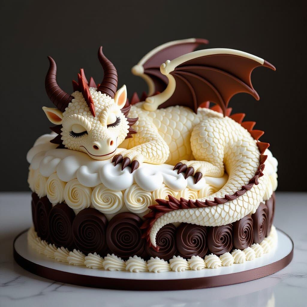 Sleeping Dragon Chocolate Cake
