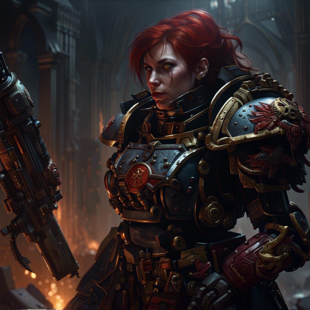 Sister of Battle: Warhammer 40K Dark Fantasy Art