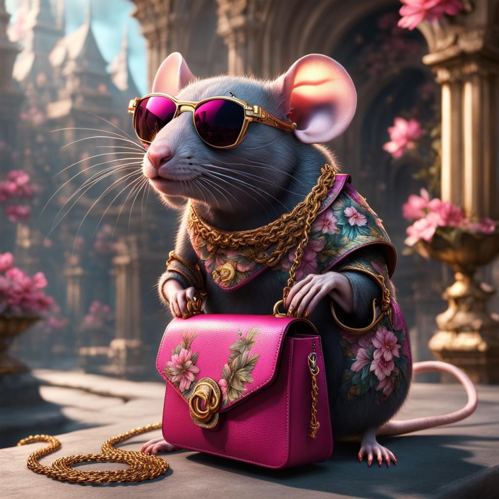 Rat in Sunglasses: Detailed Digital Art