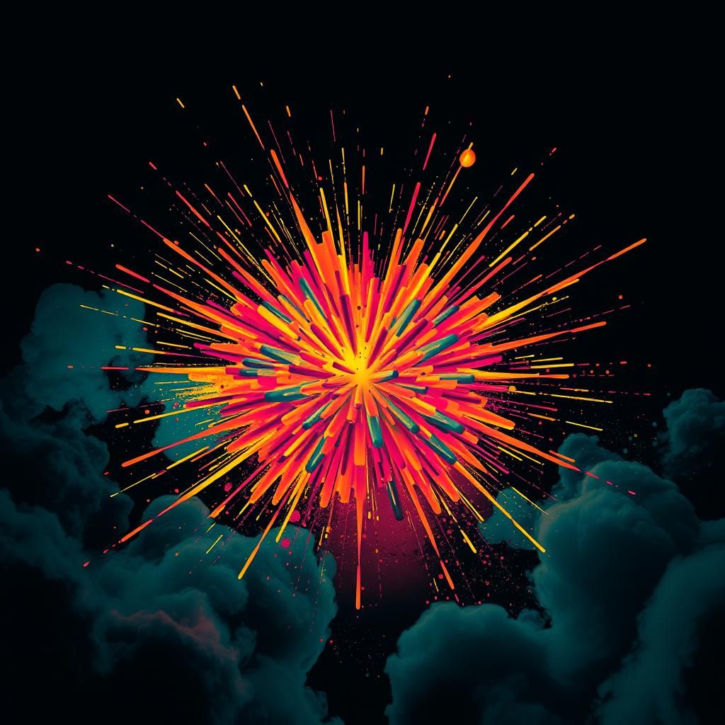 Vibrant Pop Art Explosion of Sound