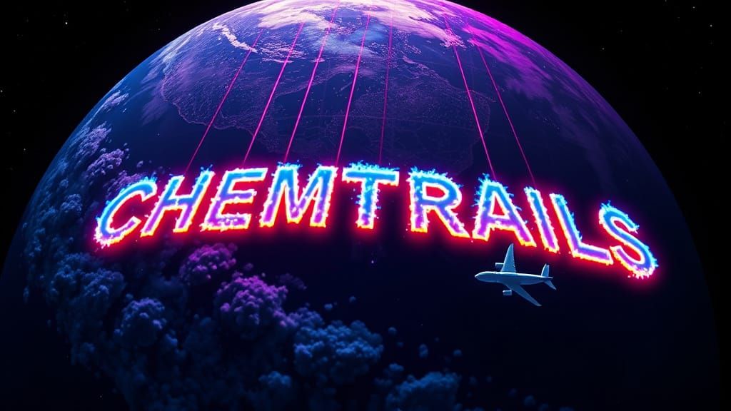 Vibrant Chemtrail Clouds Form the Word CHEMTRAILS in a Dazzl...
