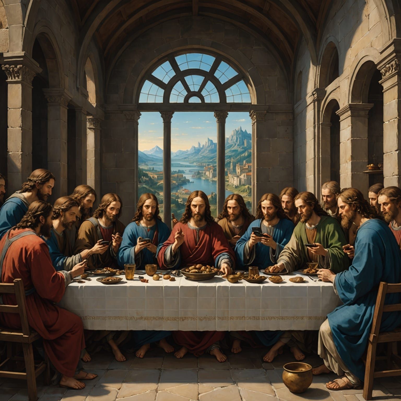 Last Supper Reimagined as 3D Anime Art