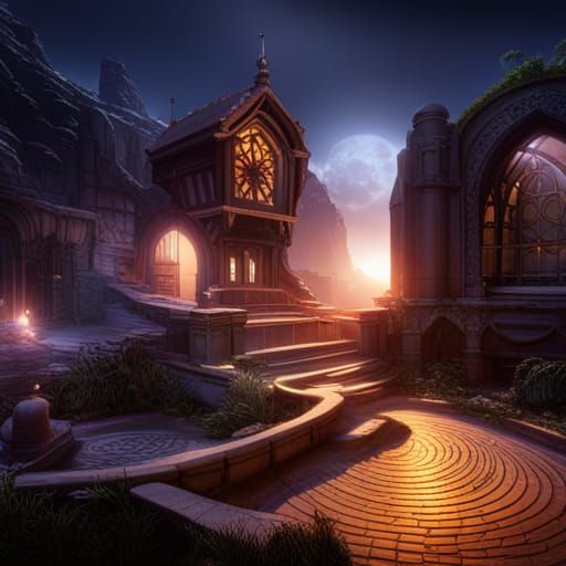 Floating Fantasy Island Concept Art