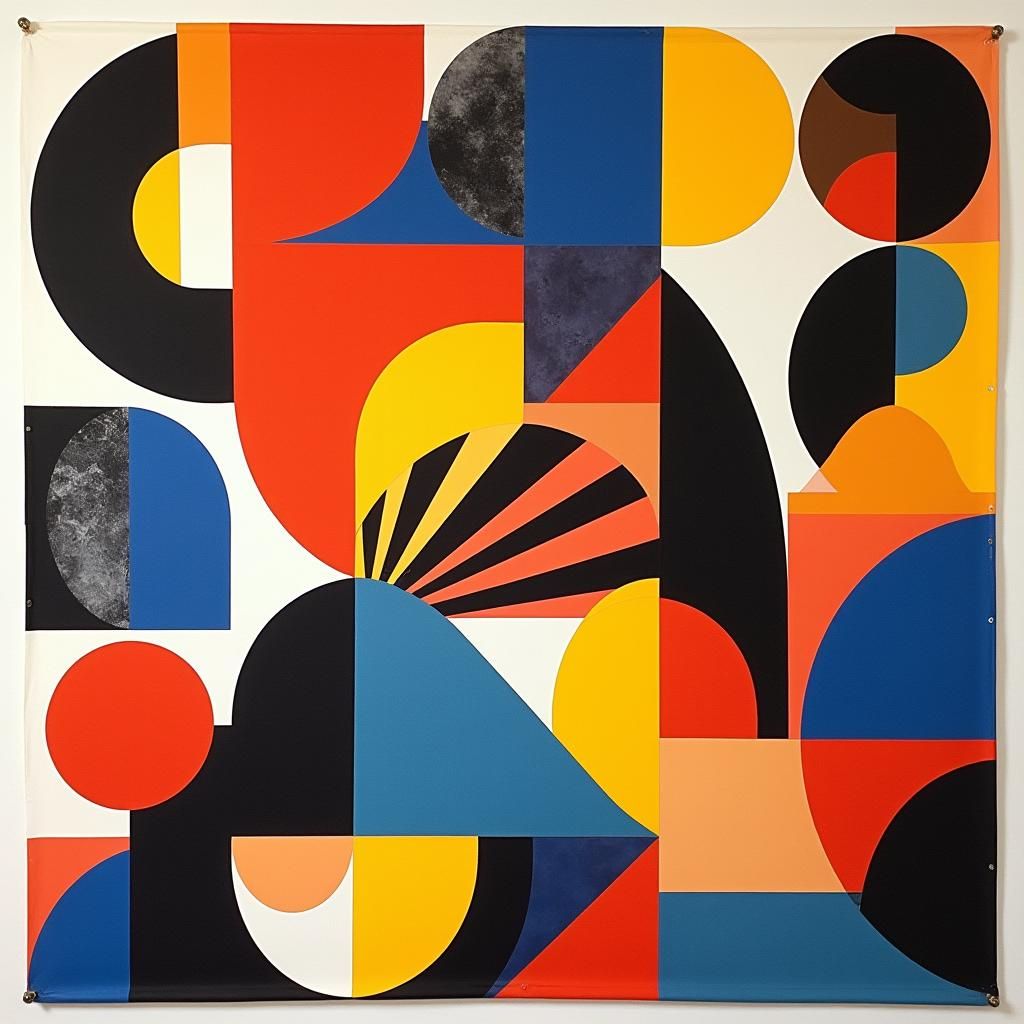 Geometric Shapes in Pop Art Style