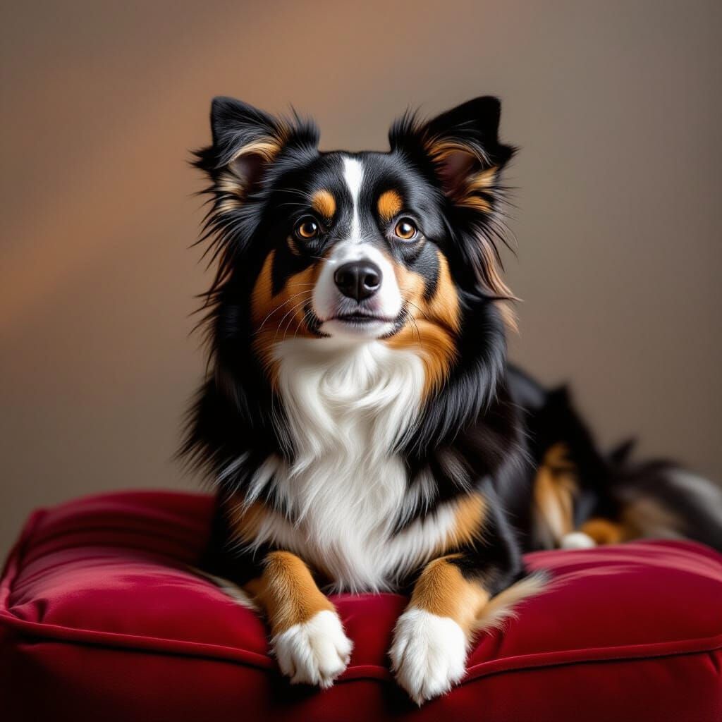 Luxurious Pet Portrait in High-Fashion Editorial Style