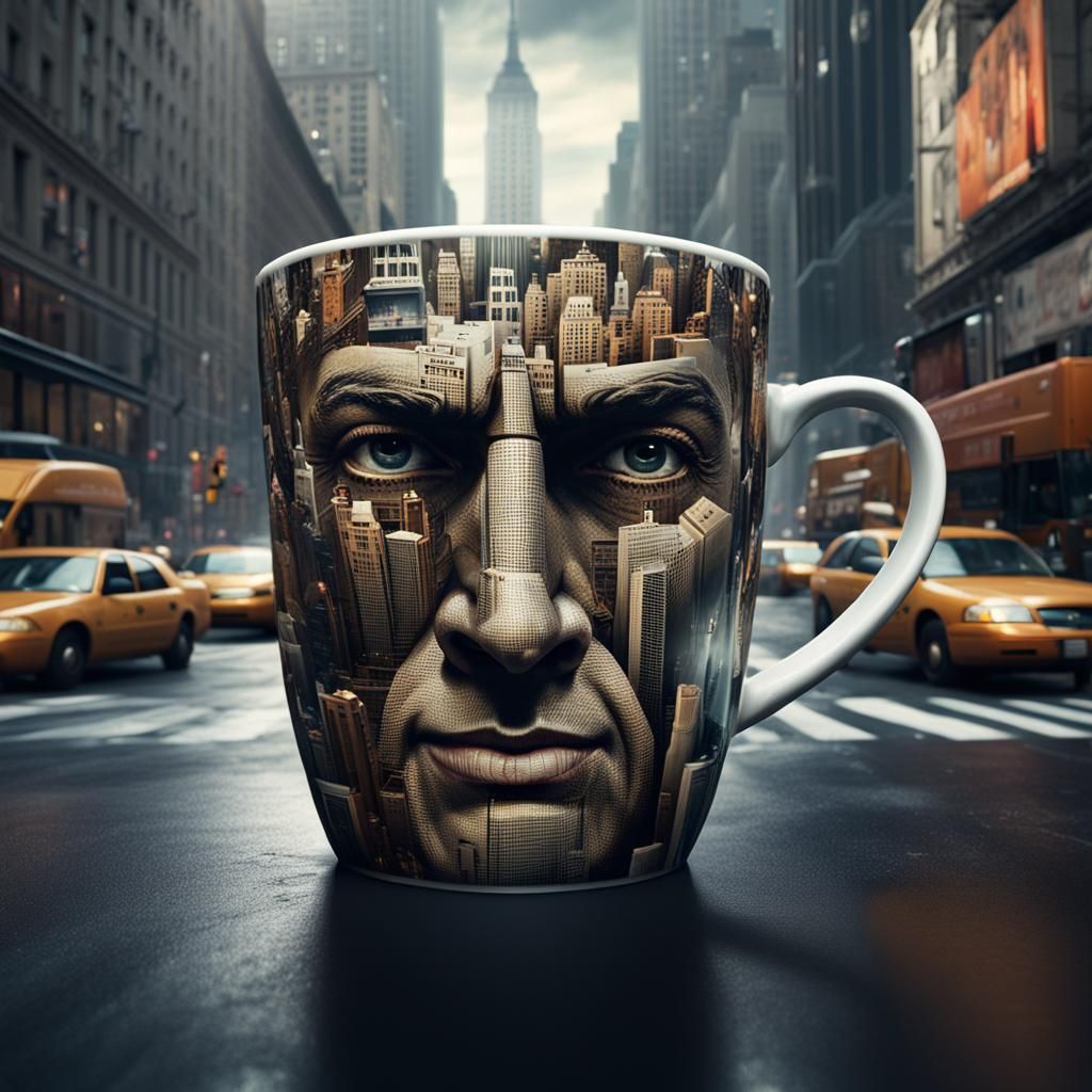 Coffee Cup Robbery in New York: Digital Matte Painting