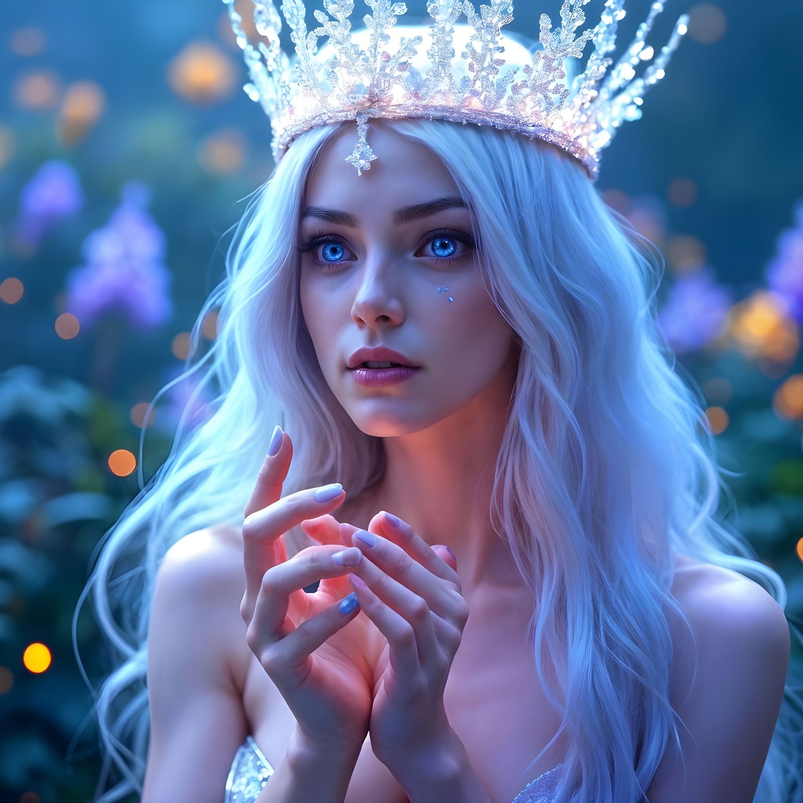 Ethereal Goddess in Cosmic Splendor