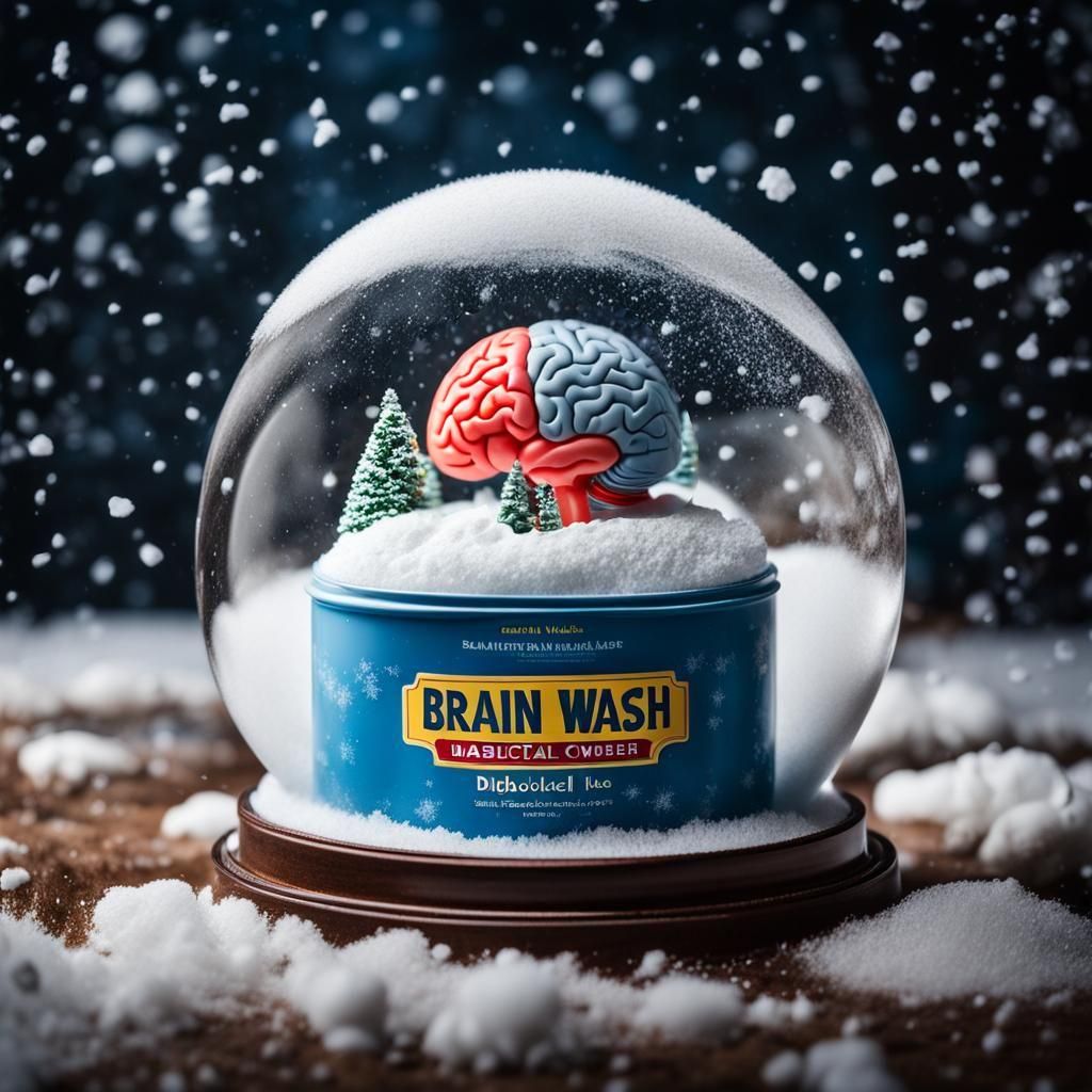 "Brain wash" snow globe (2)