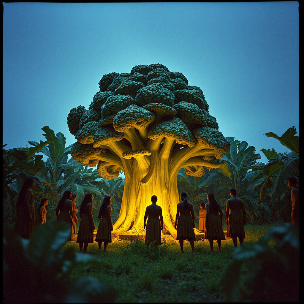 Mystical Tribe Worships the Great Broccoli Tree