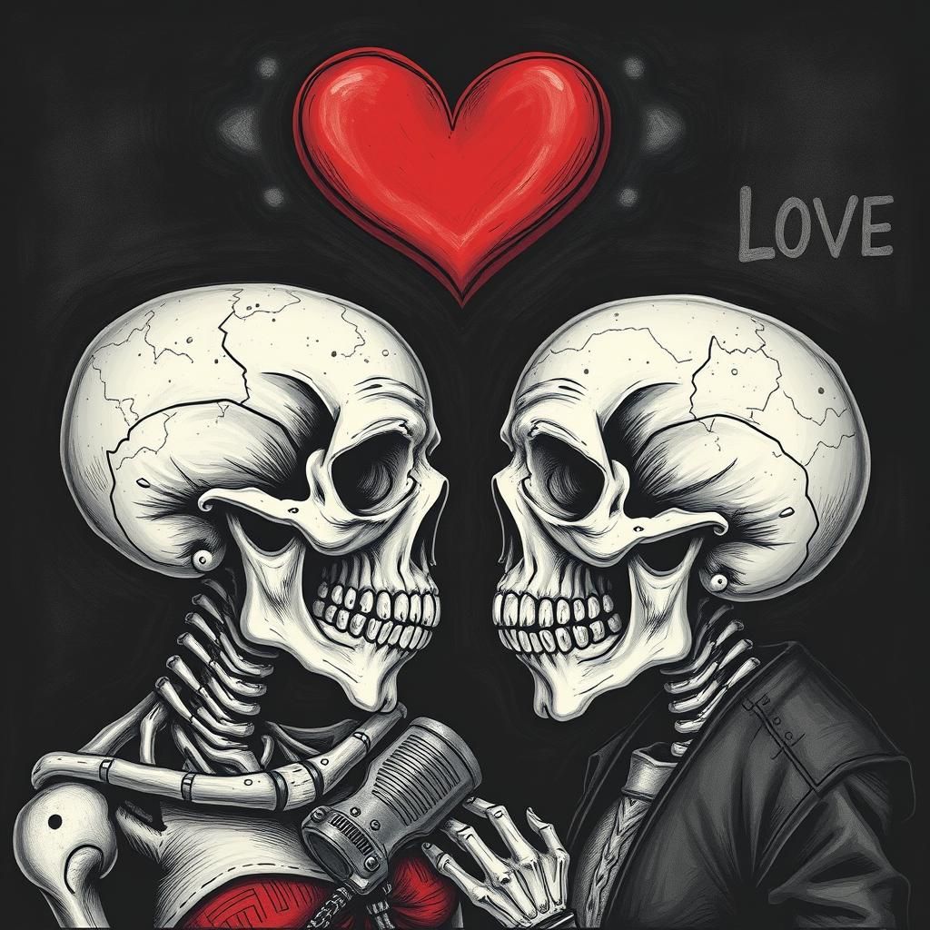Scary Skulls in Love: A Macabre Romance