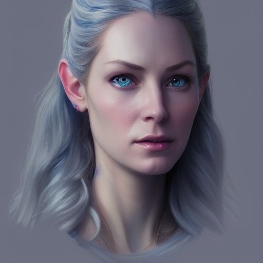 Galadriel Portrait in Hyperdetailed Lighting