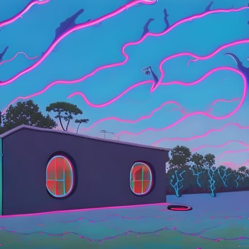 Bioluminescent Black Hole Sun in Hyperreal Style