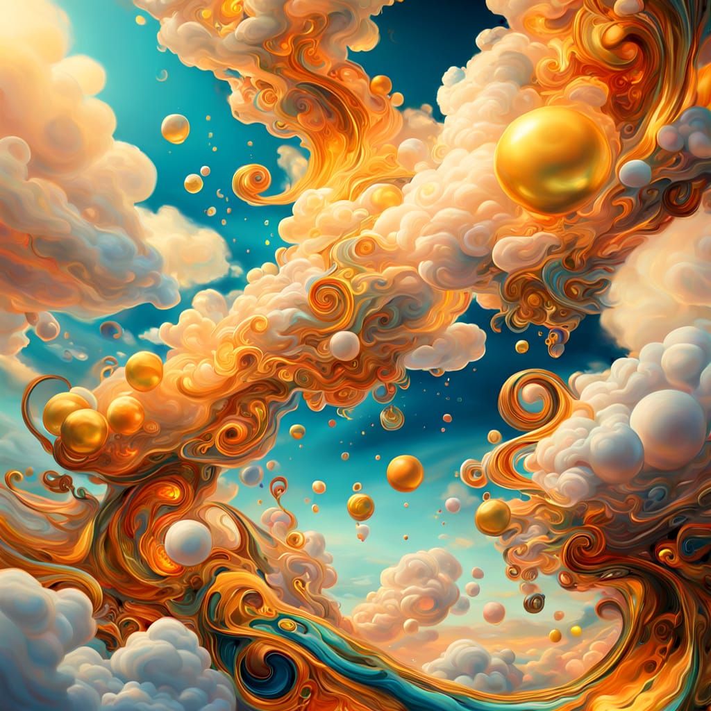 Surrealist Dreamscape with Contrasting Scales