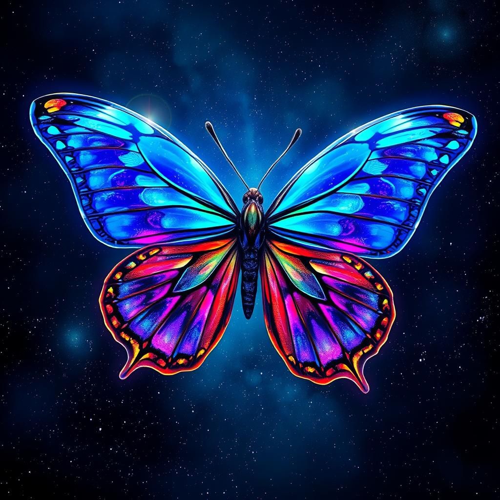 Pixilated butterfly (ai doesn't know what pixilated means)