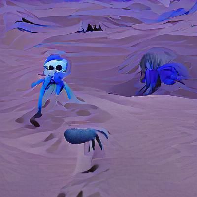 Ghoul Wandering a Nightmare Desert