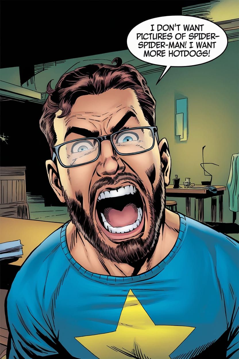 Comic Book Man Demands Hotdogs