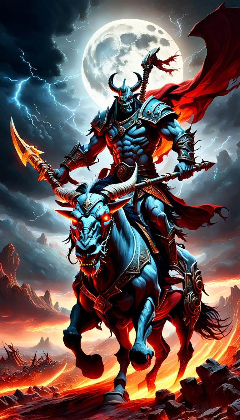 Wrathful Mars Rides a Fiery Chariot in 3D