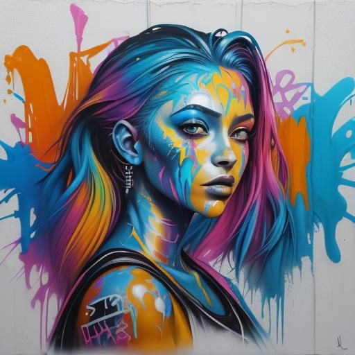 Oedipus Rex Sphinx in Graffiti Art