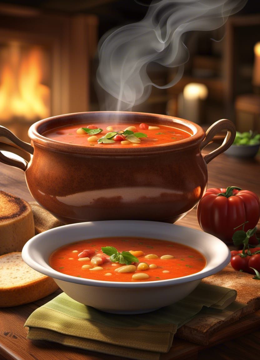 Realistic Creole Soup with Dynamic Lighting