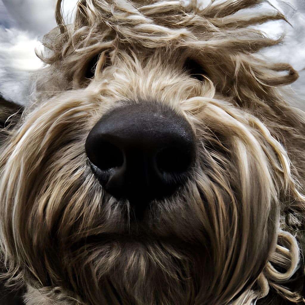Golden Doodle Portrait in Jeffries Style