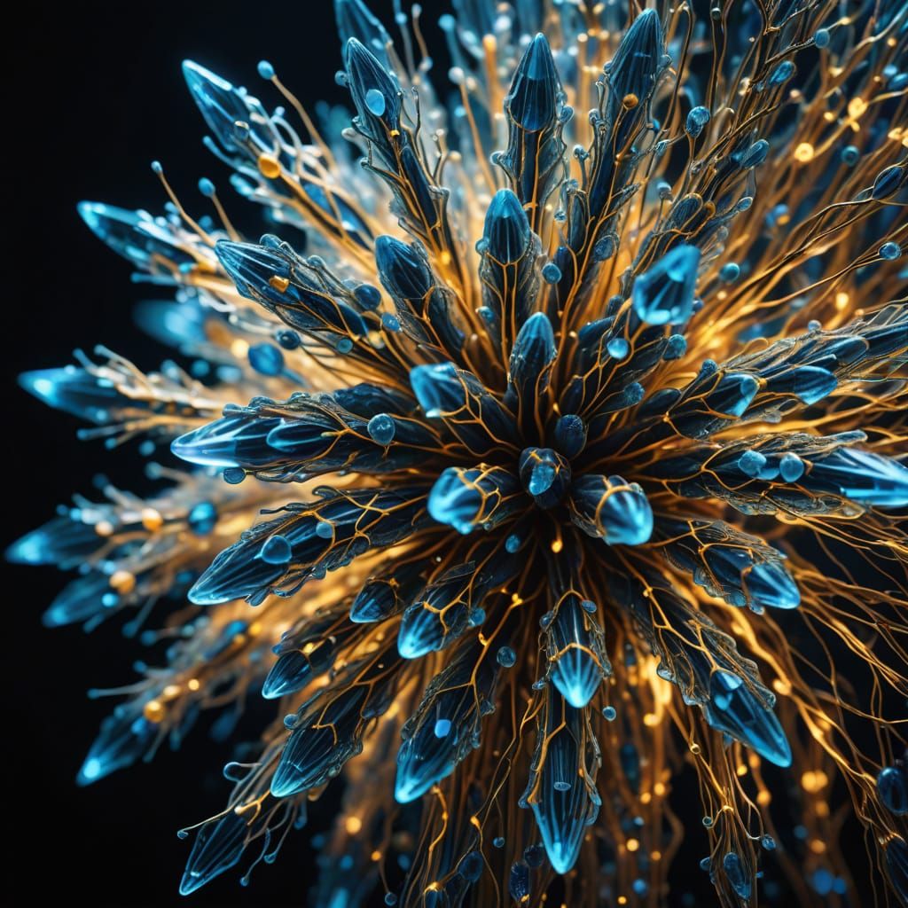 Glowing Crystal Neural Network with Bioluminescent Energy Pu...