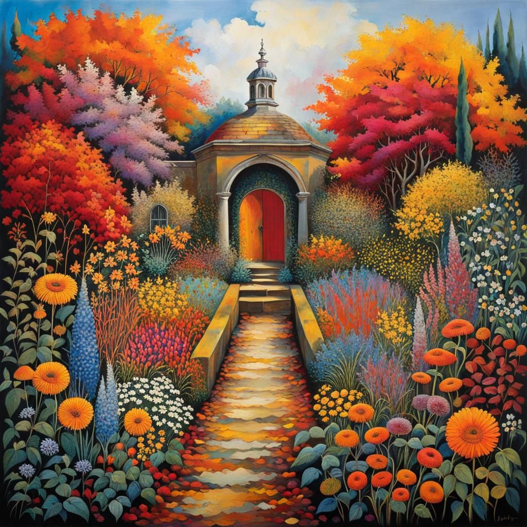 Secret Garden in Autumnal Bloom