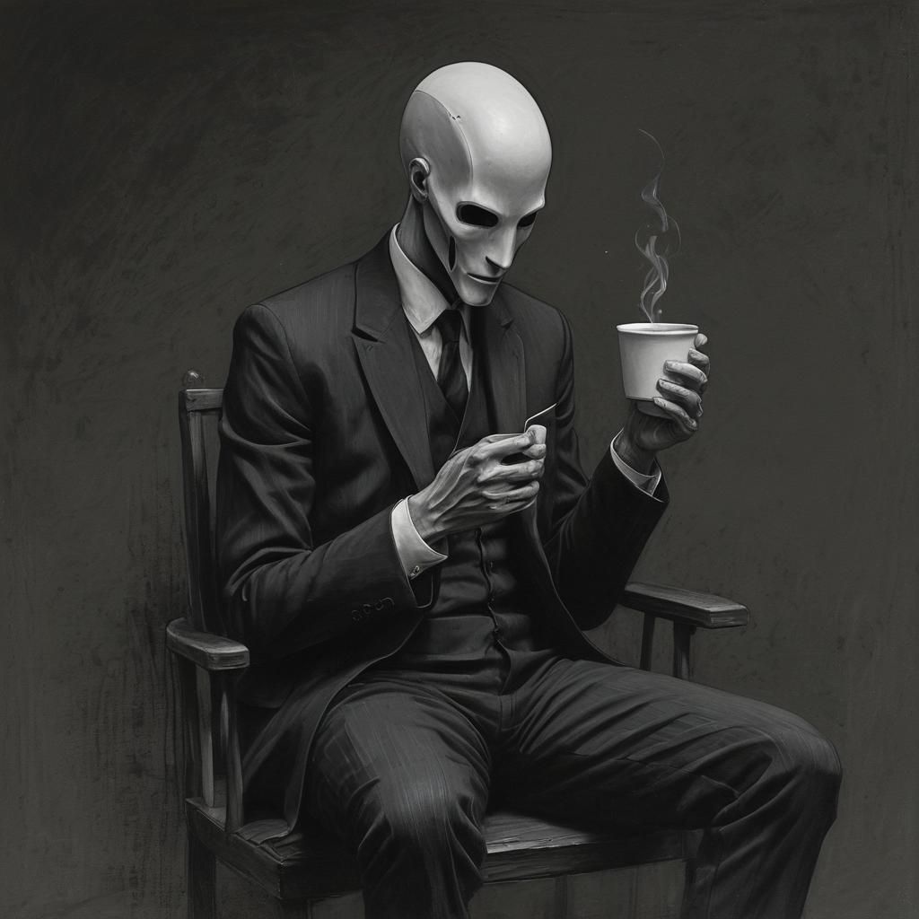 Eerie Android Portrait in Uncanny Valley Style