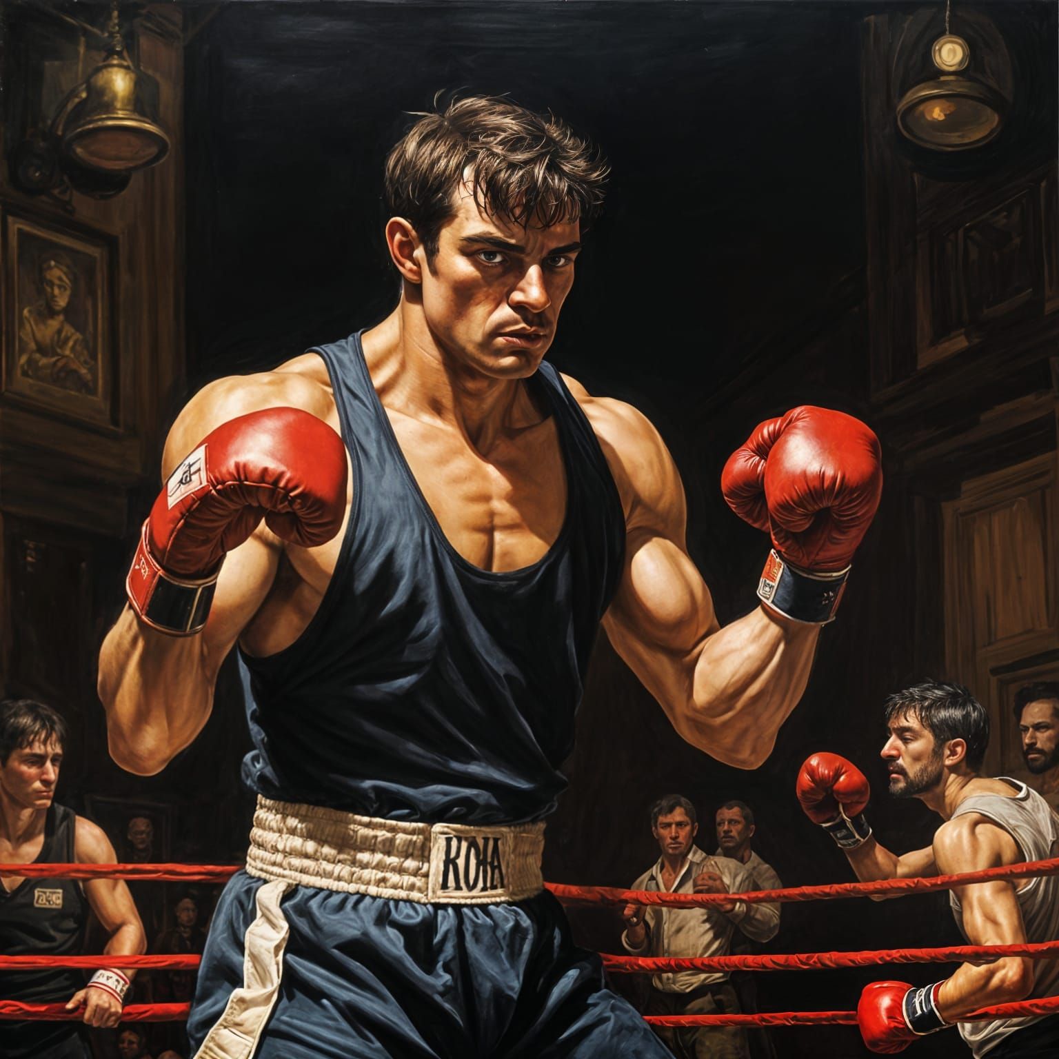 Vintage Boxers in a Classic Museum Setting