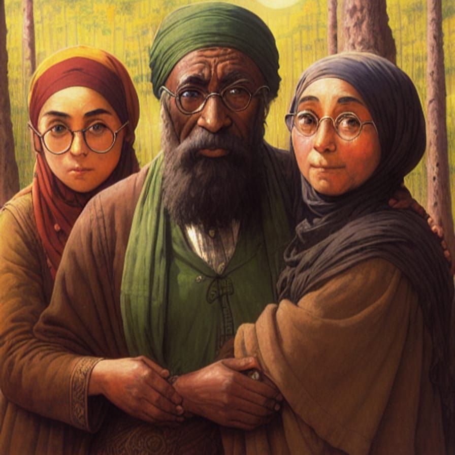 Tajik Scientist with Wives: A Cultural Portrait