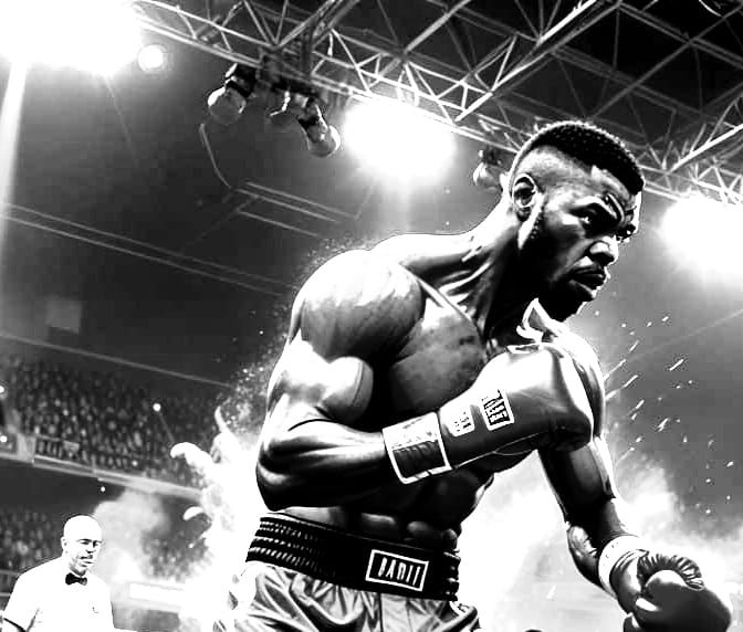 Energetic Boxing Arena Scene in Vibrant Color