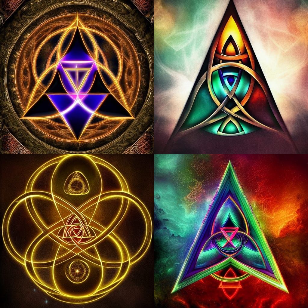 Detailed Triquetra Symbol in Photorealistic Style