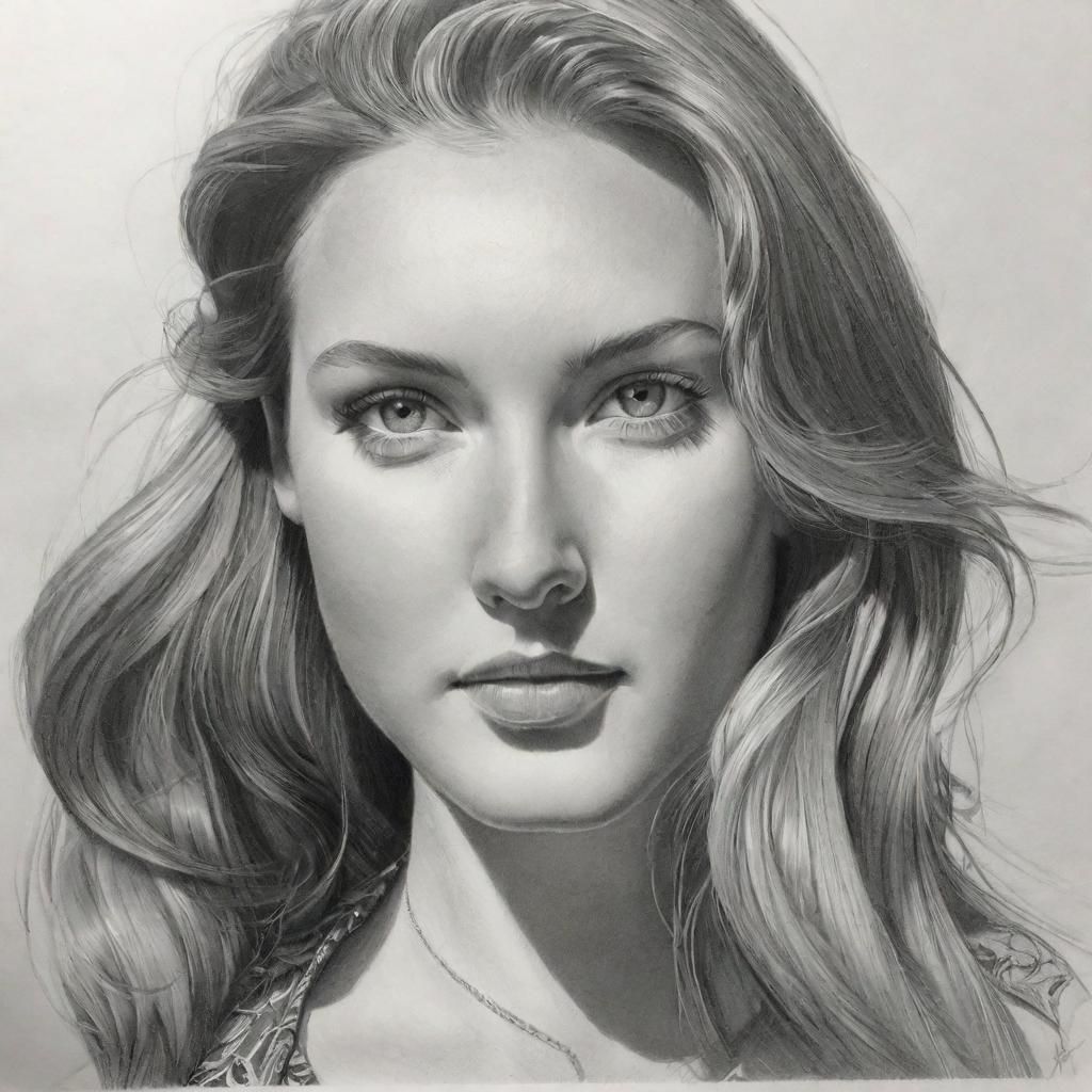 Saskia: Delicate Pencil Sketch Portrait