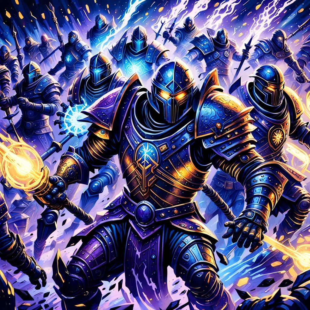 Arcane Tech Soldiers Charge into Battle