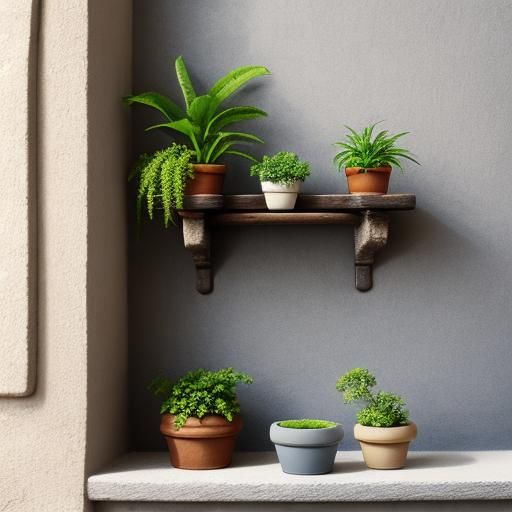 Smiling Clay Pot on Stucco Wall