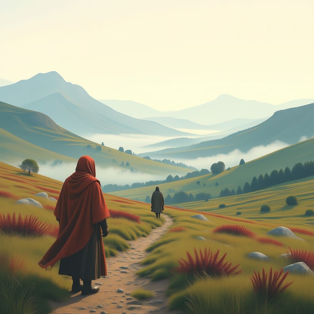 Surreal Airbrushed Landscape Evokes Melancholy Adventure