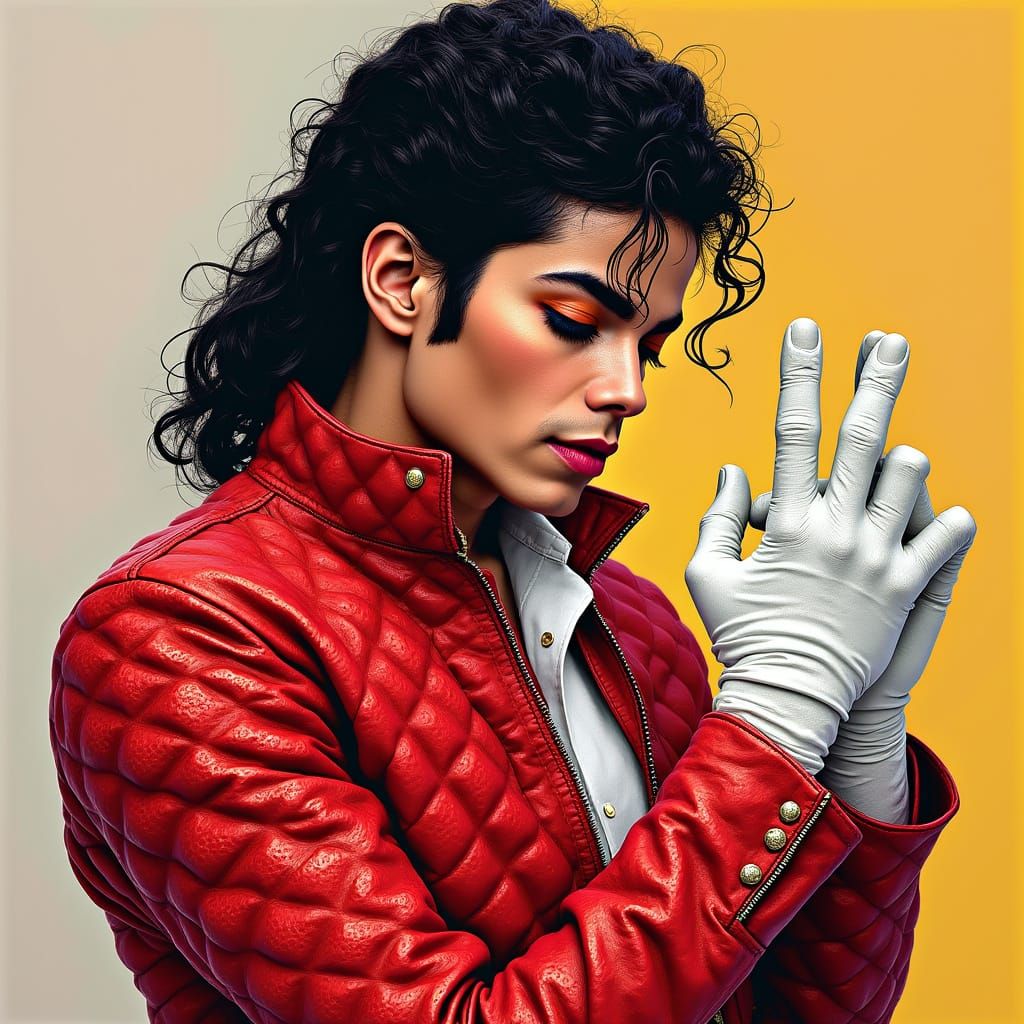 King of Pop in Strawberry Pop Art