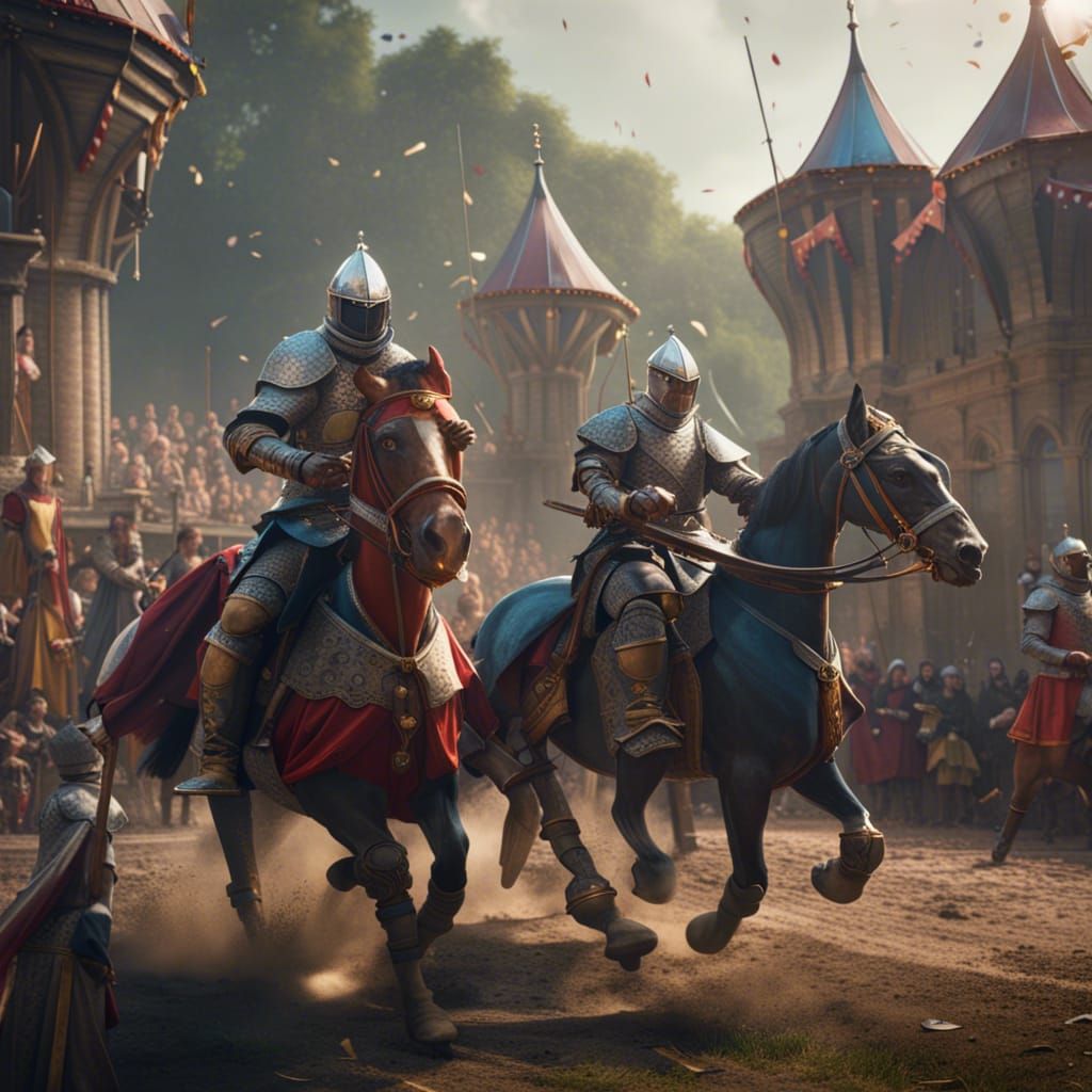 Preparation for medieval jousting