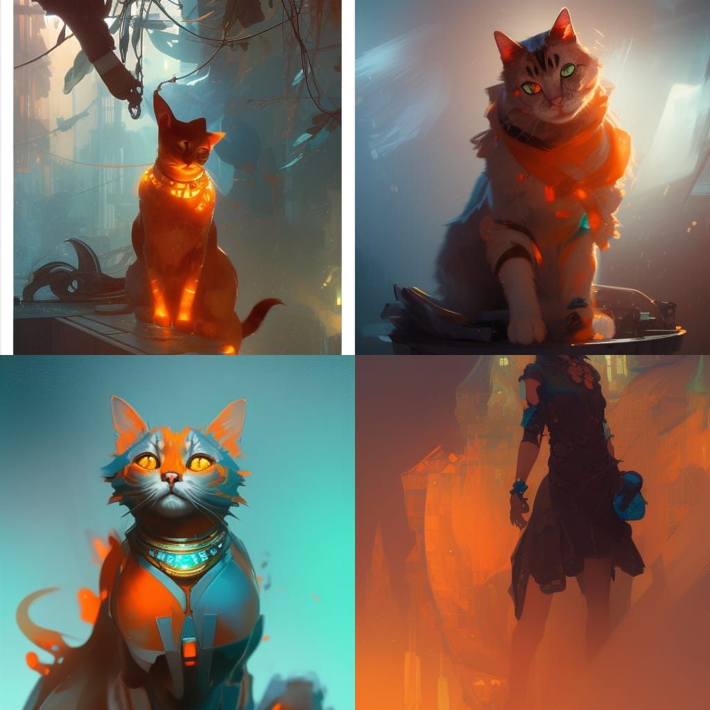 Hyperdetailed Cat Concept Art in 8k Resolution