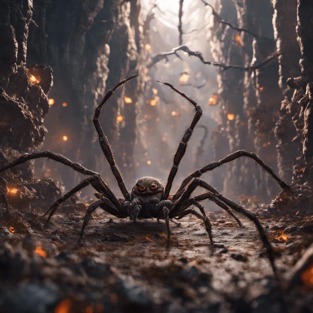 Millions of Spiders: Detailed Matte Painting